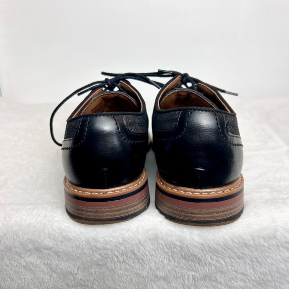 Madden NYC Leo Black Denim Lace Up Oxfords Loafer Men's Size US7/ Euro39.5/Mex25 - Picture 6 of 10
